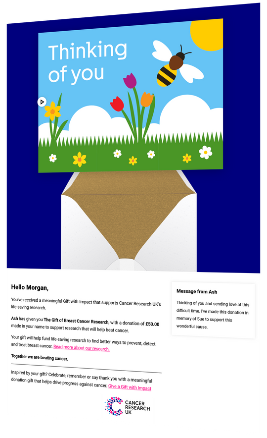 Gift with Impact example ecard